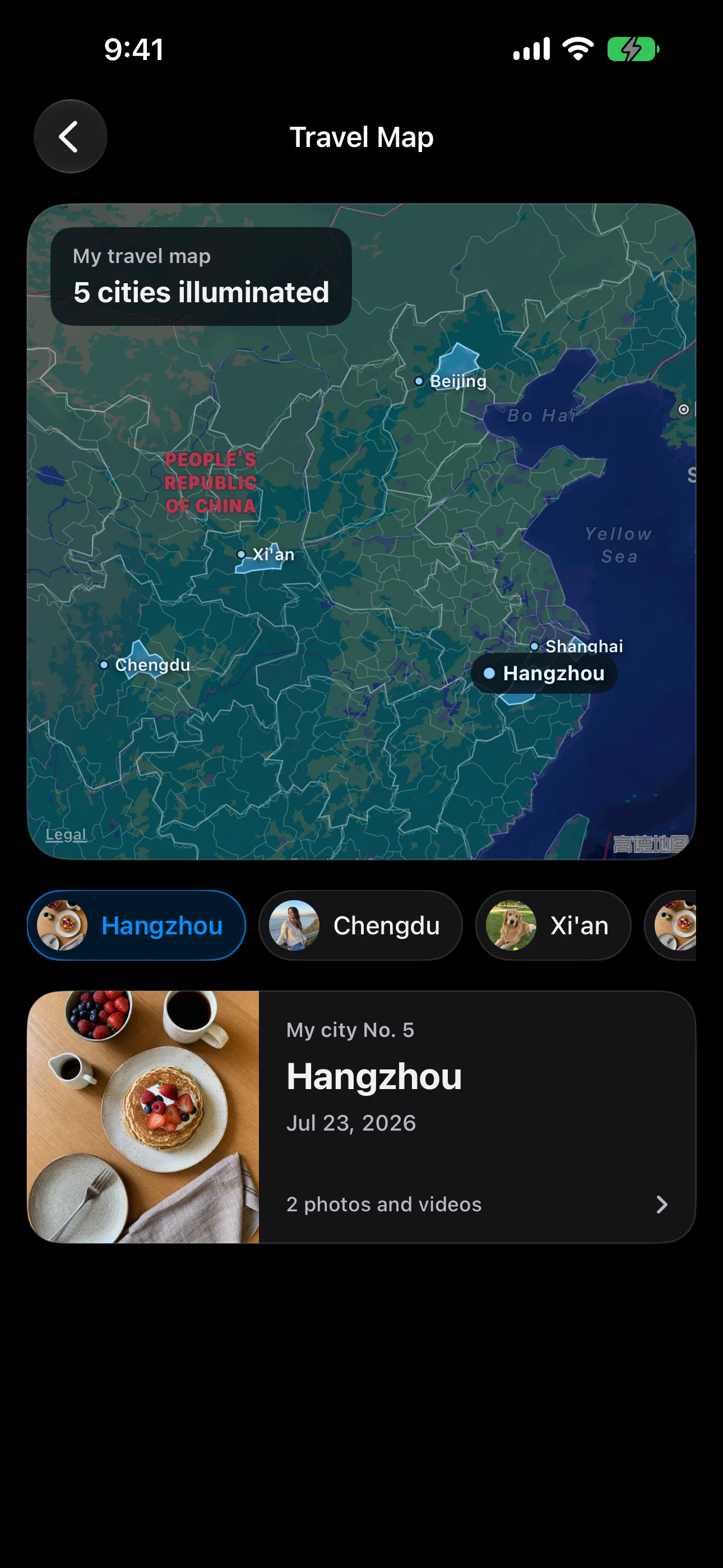 PicClear Footprints map
