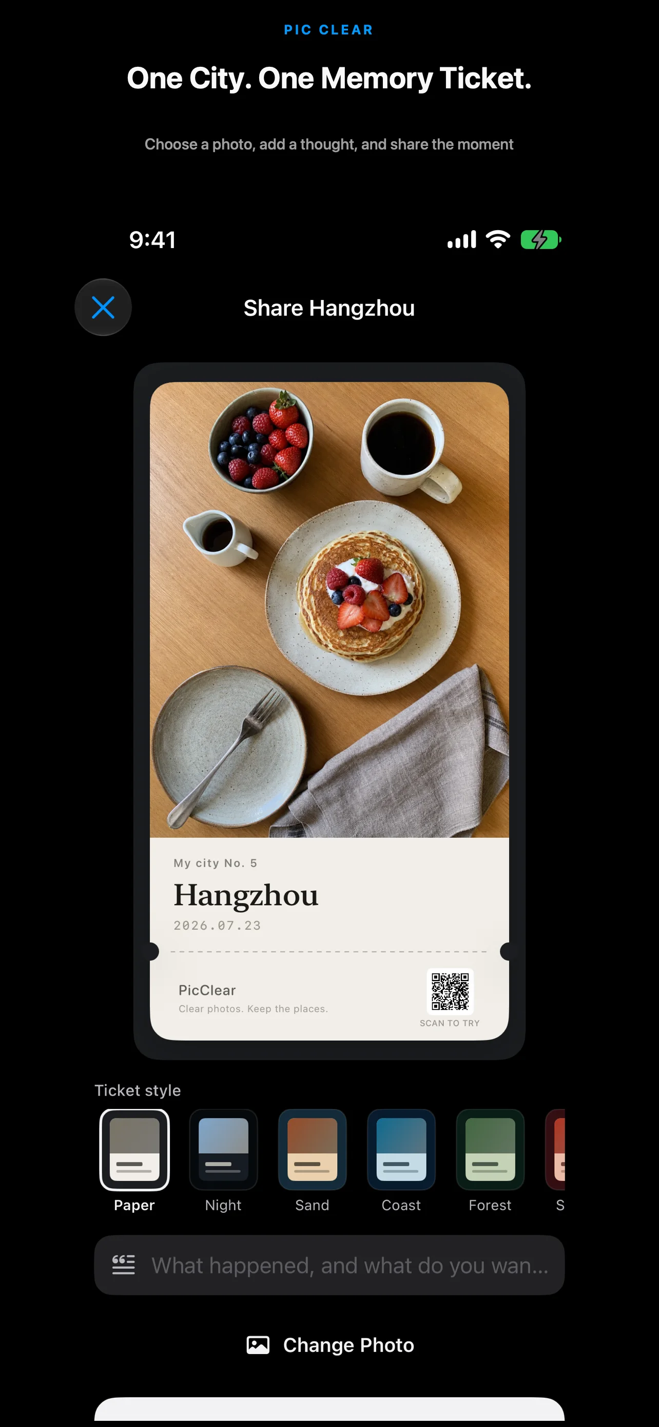 A shareable city memory card